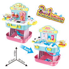 Pretend play diy doctor set 3  in 1  ice cream toy set with sound